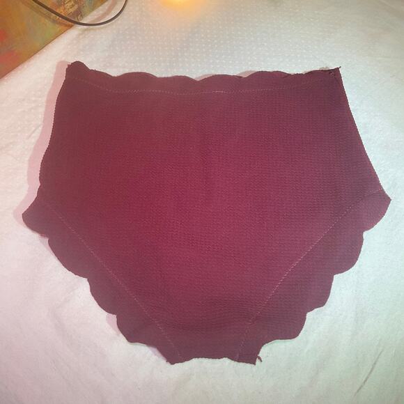 One shoulder swimsuit, red Bordeaux, Size S - Picture 7 of 9